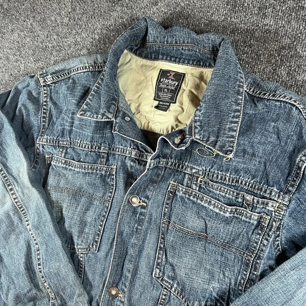 STARBURY By Stephon Marbury denim trucker jean jacket‎ XL y2k hip hop urban READ